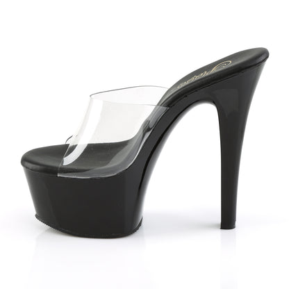 Pleaser Womens Sandals ASPIRE-601 Clr/Blk Matte