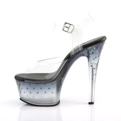 Pleaser Sandales pour femmes ASPIRE-608std CLR / BLK-CLR