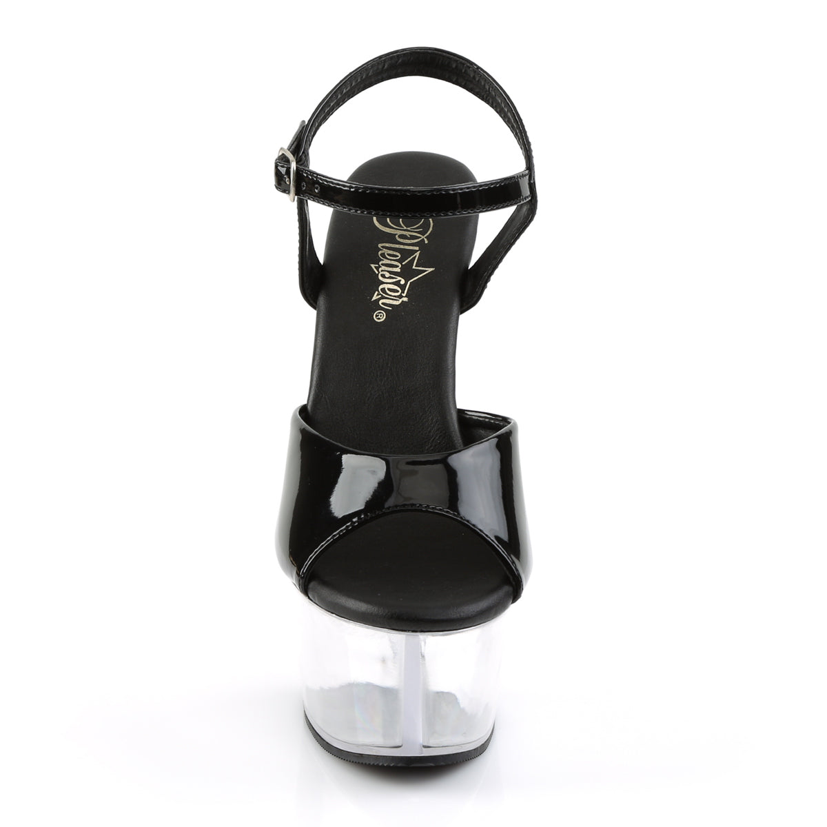 Pleaser Sandales pour femmes ASPIRE-609 BLK PAT / CLR