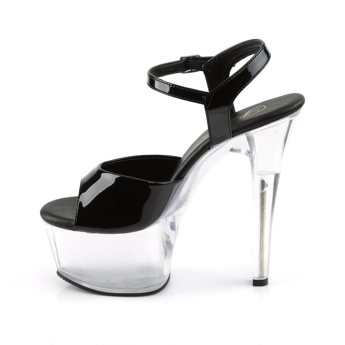 Pleaser Sandales pour femmes ASPIRE-609 BLK PAT / CLR