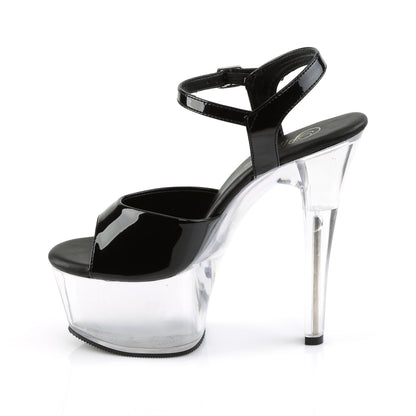 Pleaser Sandales pour femmes ASPIRE-609 BLK PAT / CLR