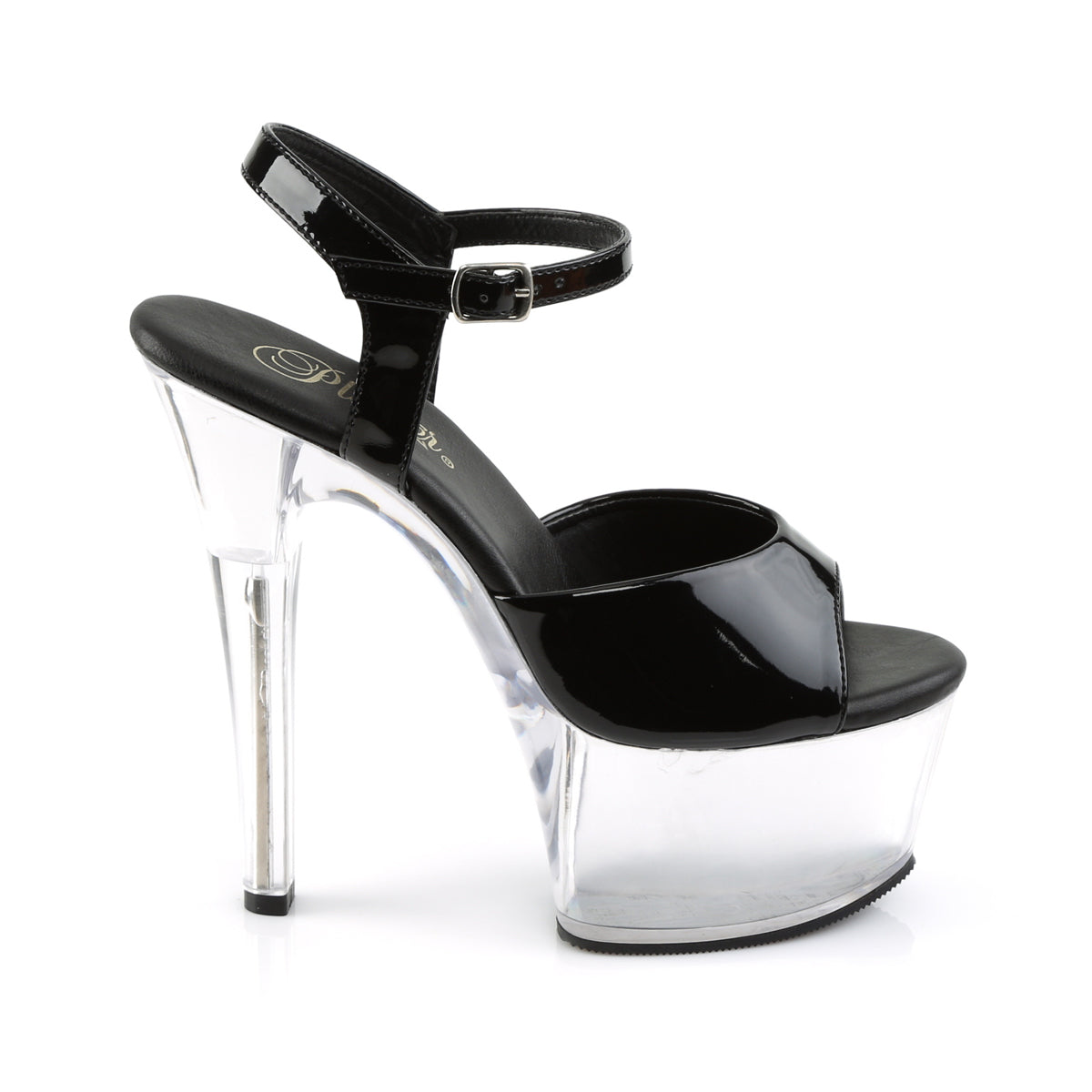 Pleaser Sandales pour femmes ASPIRE-609 BLK PAT / CLR