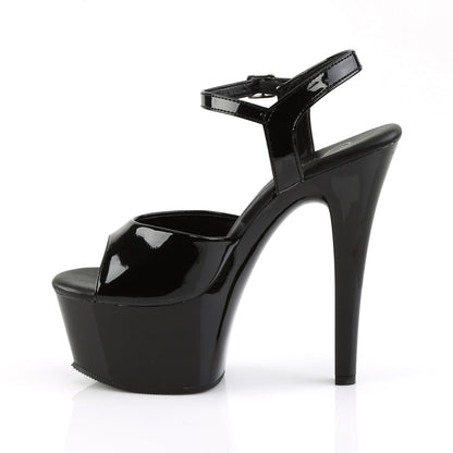 Pleaser Sandales pour femmes ASPIRE-609 BLK PAT / BLK