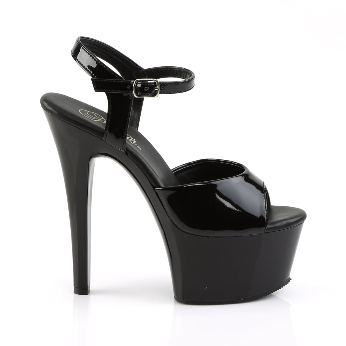 Pleaser Sandales pour femmes ASPIRE-609 BLK PAT / BLK