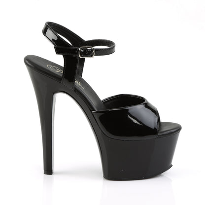 Pleaser Sandales pour femmes ASPIRE-609 BLK PAT / BLK