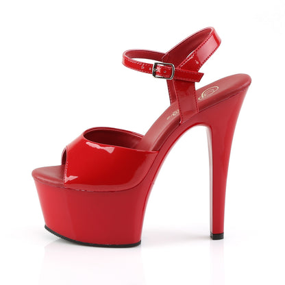 Pleaser Sandales pour femmes ASPIRE-609 Pat rouge / rouge