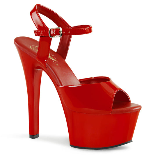 Pleaser Sandales pour femmes ASPIRE-609 Pat rouge / rouge