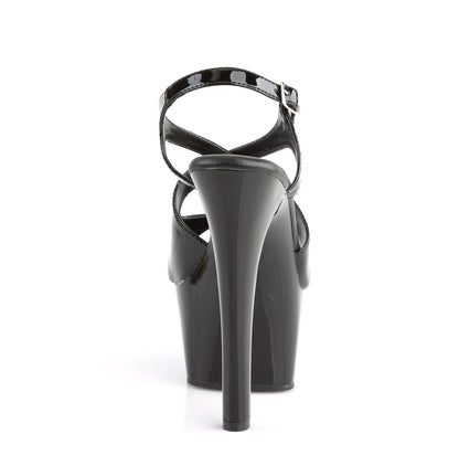 Pleaser Womens Sandals ASPIRE-630 Blk Pat/Blk
