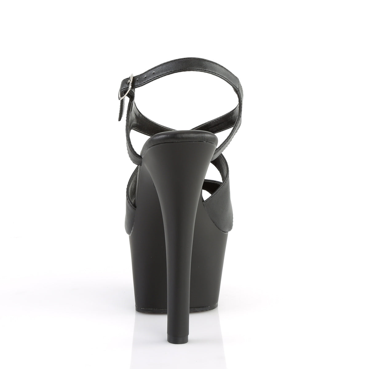 Pleaser Sandales pour femmes ASPIRE-630 BLK FAUX CUIR / BLK MATTE