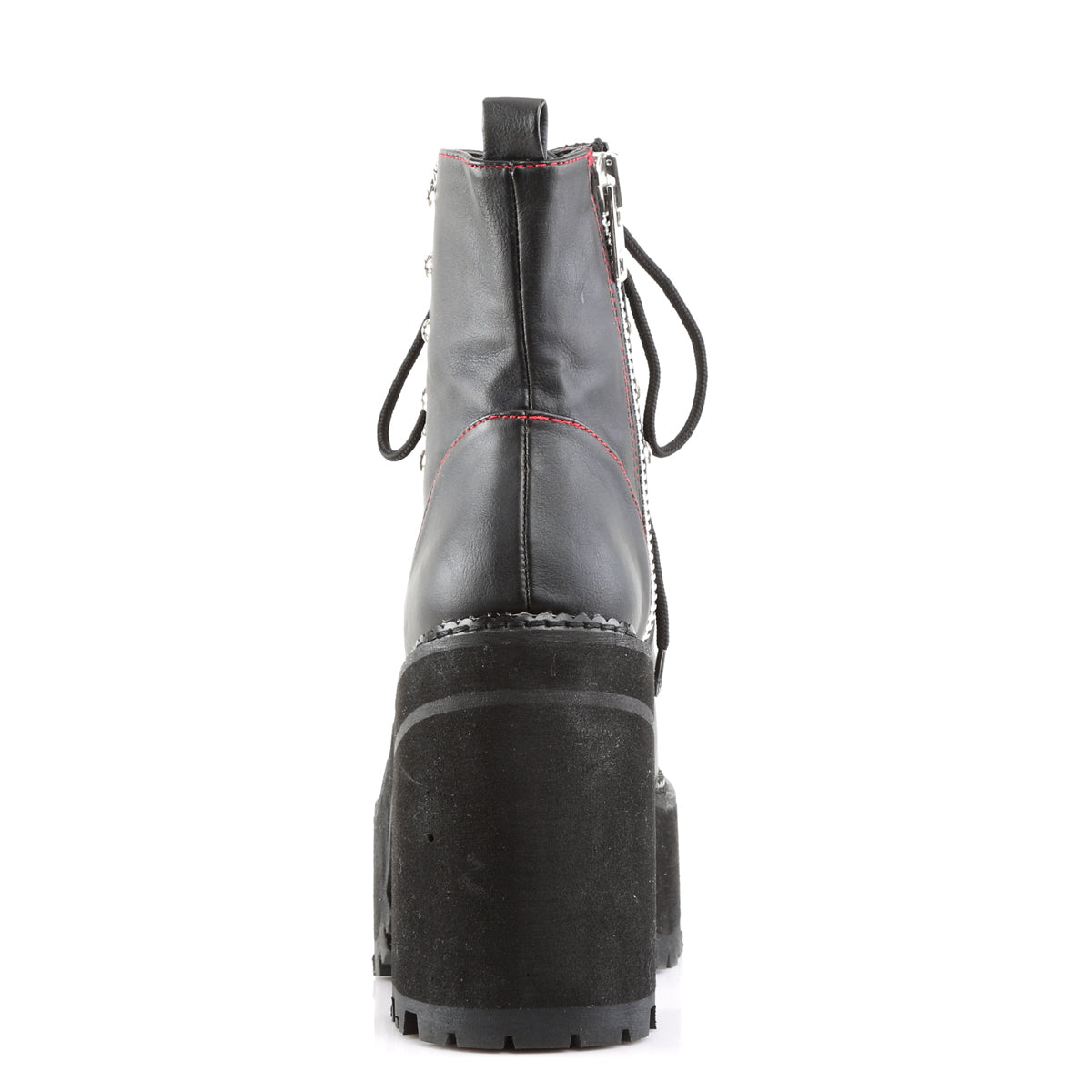 DemoniaCult Bottes de cheville des femmes ASSAULT-100 Cuir végétalien BLK