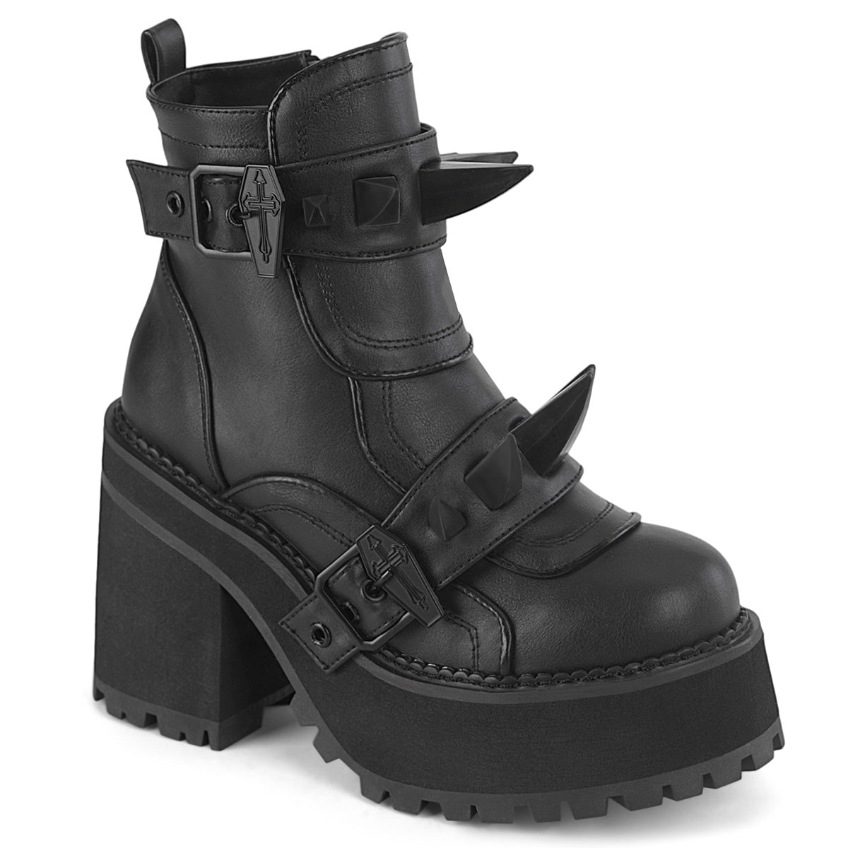 DemoniaCult   ASSAULT-72 Cuir végétalien BLK
