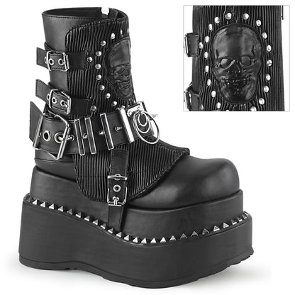 DemoniaCult  Bottines BEAR-150 Cuir végétalien BLK