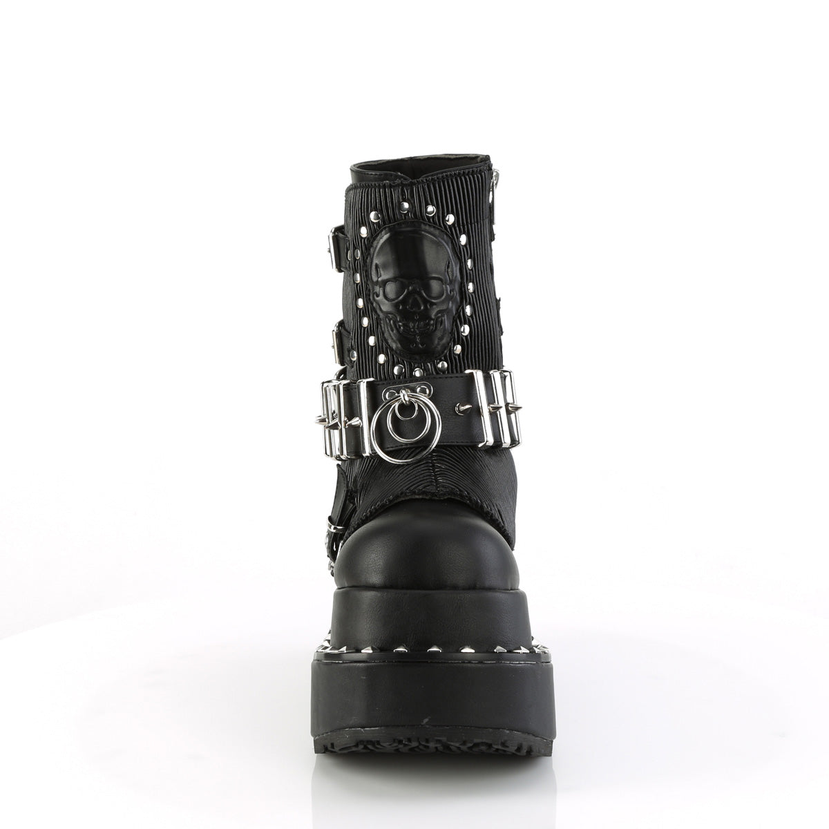 DemoniaCult  Bottines BEAR-150 Cuir végétalien BLK