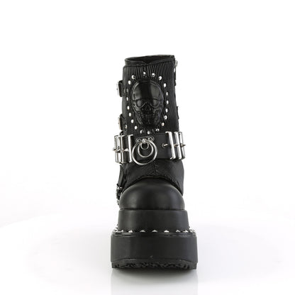 DemoniaCult  Bottines BEAR-150 Cuir végétalien BLK