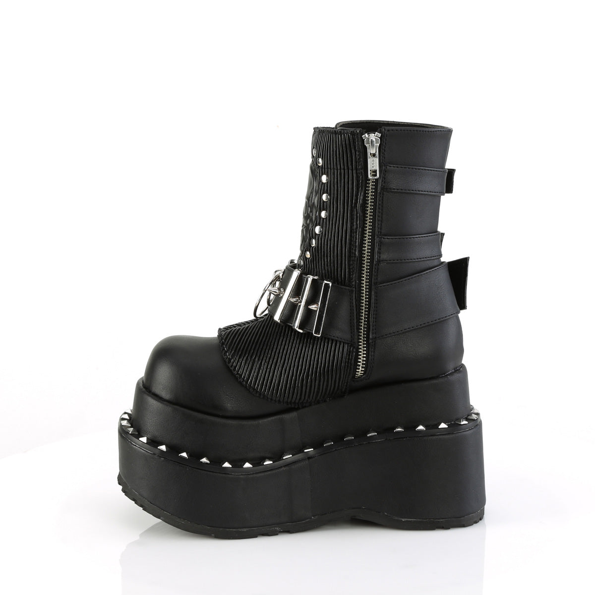 DemoniaCult  Bottines BEAR-150 Cuir végétalien BLK