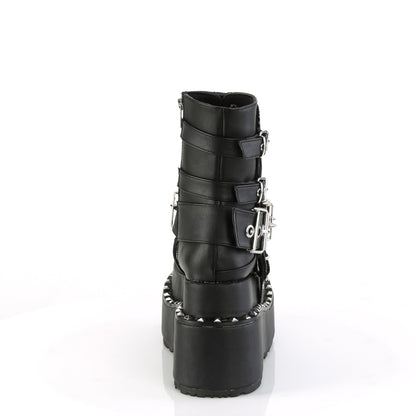 DemoniaCult  Bottines BEAR-150 Cuir végétalien BLK