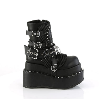 DemoniaCult  Bottines BEAR-150 Cuir végétalien BLK