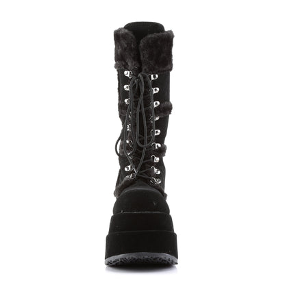 DemoniaCult Womens Boots BEAR-202 Blk Vegan Suede