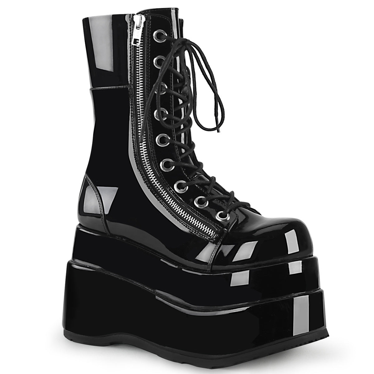 DemoniaCult Womens Boots BEAR-265 Blk Pat