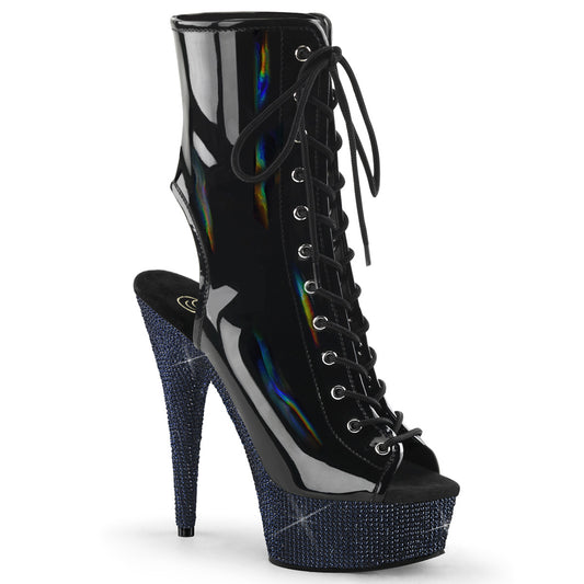 Pleaser  Bottines BEJEWELED-1016-6 Blk Holo Pat / Midnight Blk RS