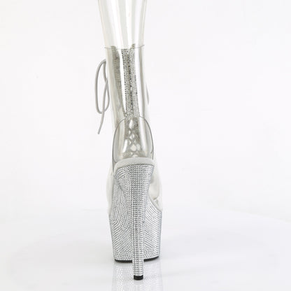 Pleaser  Bottines BEJEWELED-1016C-2-7 CLR-RS / SLV RS