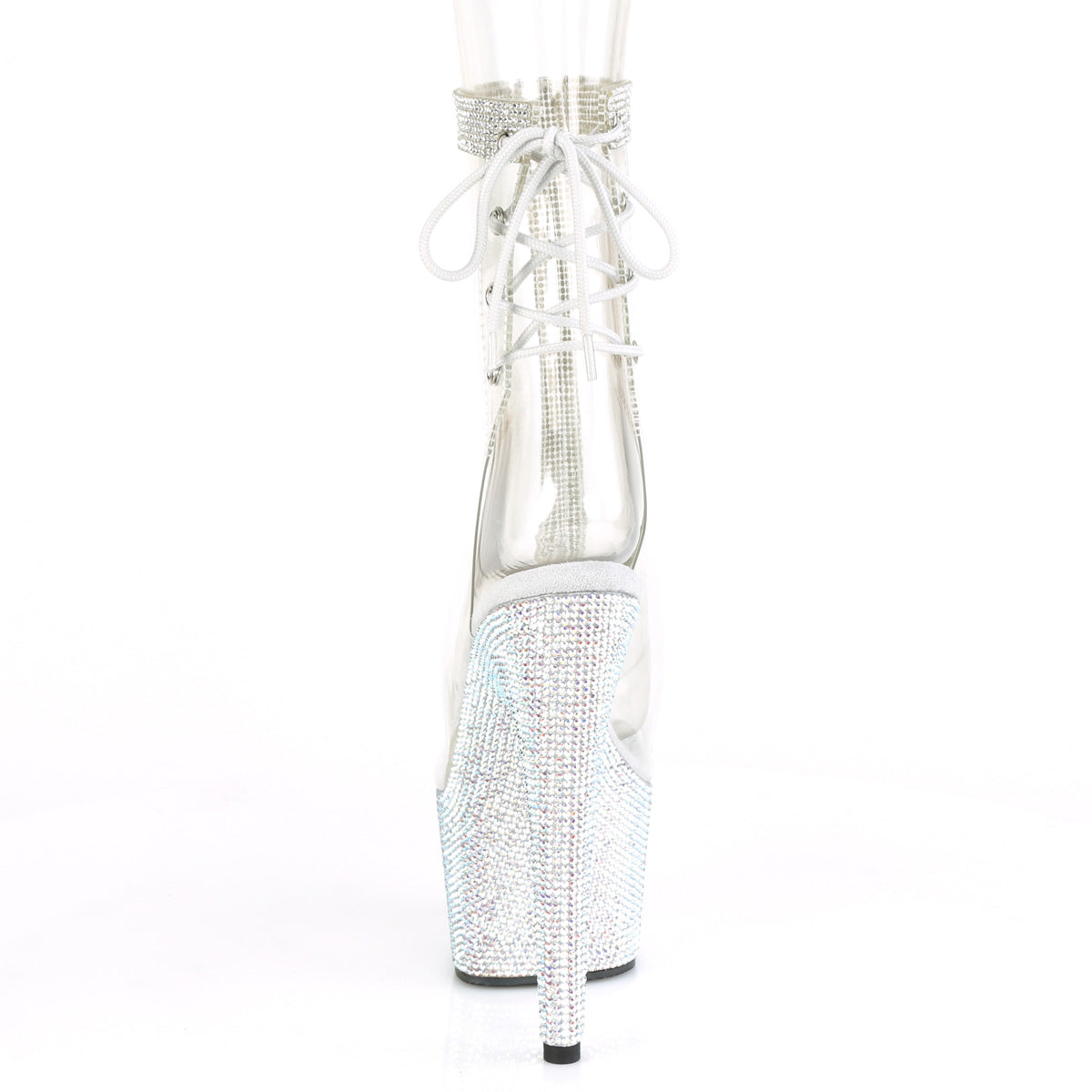 Pleaser Bottines pour femmes BEJEWELED-1018C-2RS CLR / SLV RS