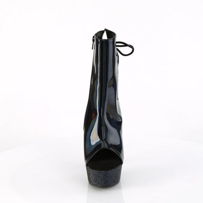 Pleaser  Bottines BEJEWELED-1018dm-6 Blk Holo Pat / Midnight Blk RS