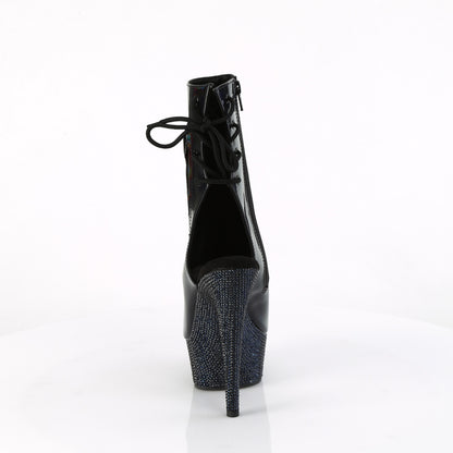 Pleaser  Bottines BEJEWELED-1018dm-6 Blk Holo Pat / Midnight Blk RS