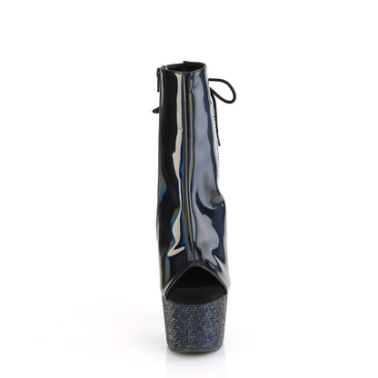 Pleaser  Bottines BEJEWELED-1018DM-7 BLK HOLO PAT / MIDnight Blk RS