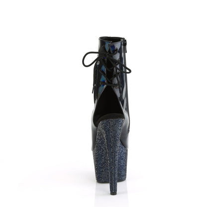 Pleaser  Bottines BEJEWELED-1018DM-7 BLK HOLO PAT / MIDnight Blk RS