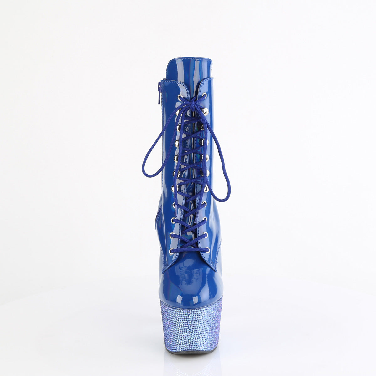 Pleaser  Ankle Boots BEJEWELED-1020-7 Blue Holo Pat/Blue AB RS