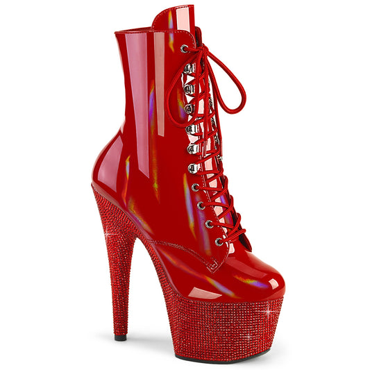 Pleaser  Bottines BEJEWELED-1020-7 Red Holo Pat / Red RS