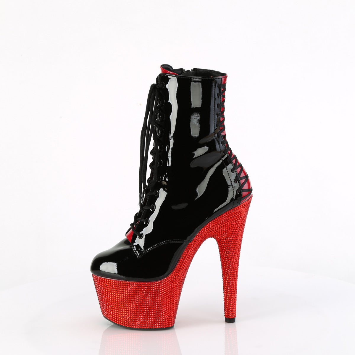Pleaser  Bottines BEJEWELED-1020FH-7 BLK-RED PAT / RE