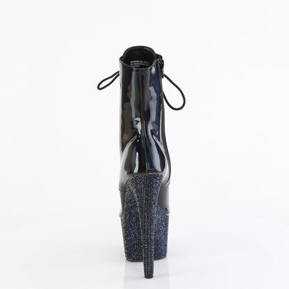 Pleaser  Bottines BEJEWELED-1021-7 Blk Holo Pat / Midnight Blk RS