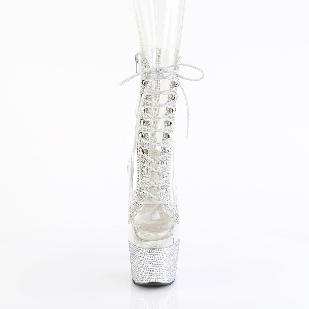 Pleaser   BEJEWELED-1021C-2 Clr-RS/Slv RS