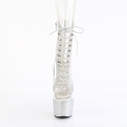 Pleaser   BEJEWELED-1021C-2 Clr-RS/Slv RS