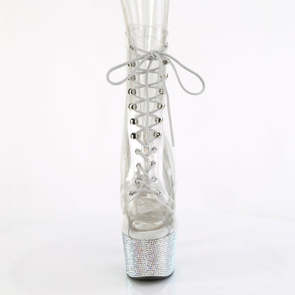 Pleaser  Ankle Boots BEJEWELED-1021C-7 Clr-RS/Slv AB RS