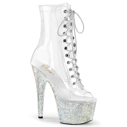 Pleaser  Ankle Boots BEJEWELED-1021C-7 Clr-RS/Slv AB RS