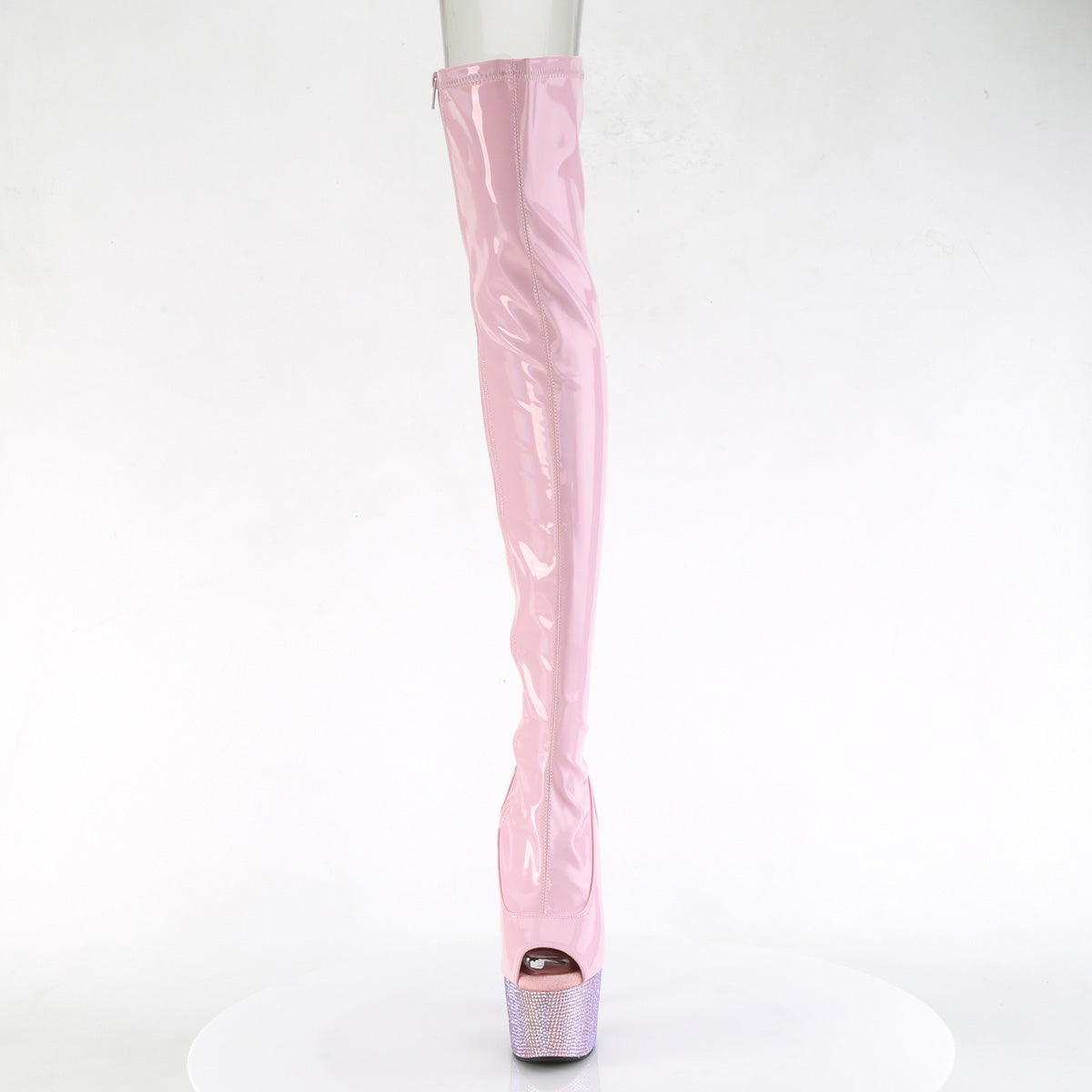 Pleaser  Bottes BEJEWELED-3011-7 B. Pink Str Holo Pat / b. Rose ab rs