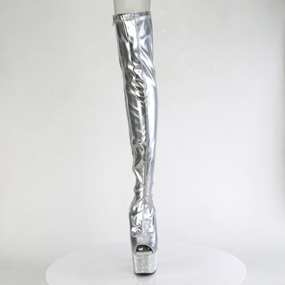 Pleaser  Bottes BEJEWELED-3011-7 SLV Str Holo Pat / SLV AB RS