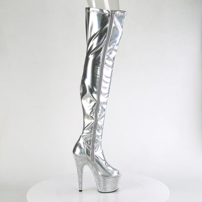 Pleaser  Bottes BEJEWELED-3011-7 SLV Str Holo Pat / SLV AB RS