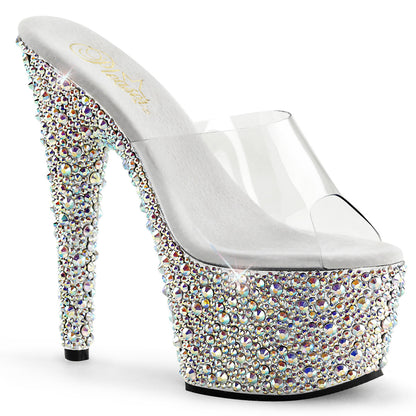 Pleaser Sandales pour femmes BEJEWELED-701ms CLR / SLV MULTI RS
