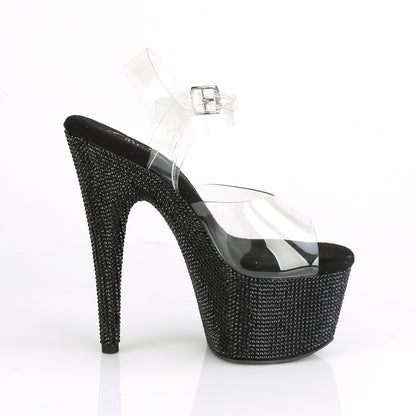 Pleaser Womens Sandals BEJEWELED-708DM Clr/Blk RS