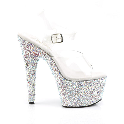 Pleaser Sandales pour femmes BEJEWELED-708ms CLR / SLV MULTI RS