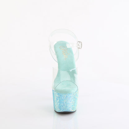 Pleaser   BEJEWELED-708RRS CLR / Aqua RS