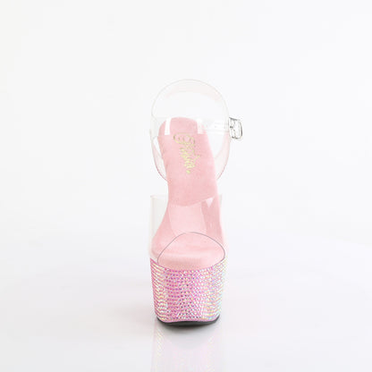 Pleaser   BEJEWELED-708RRS Clr/B. Pink RS
