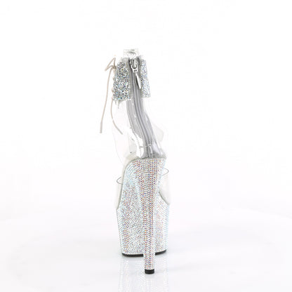 Pleaser  Sandals BEJEWELED-724RS-02 Clr-Slv Multi RS/Slv AB RS