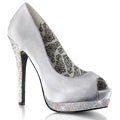 Bordello Pompes pour femmes BELLA-12r slv satin