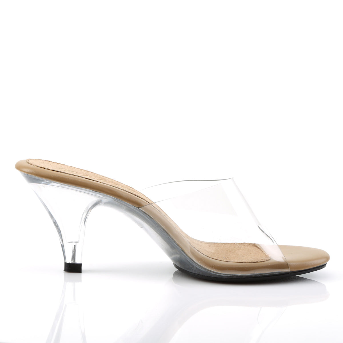 Fabulicious Womens Sandals BELLE-301 Clr-Tan/Clr