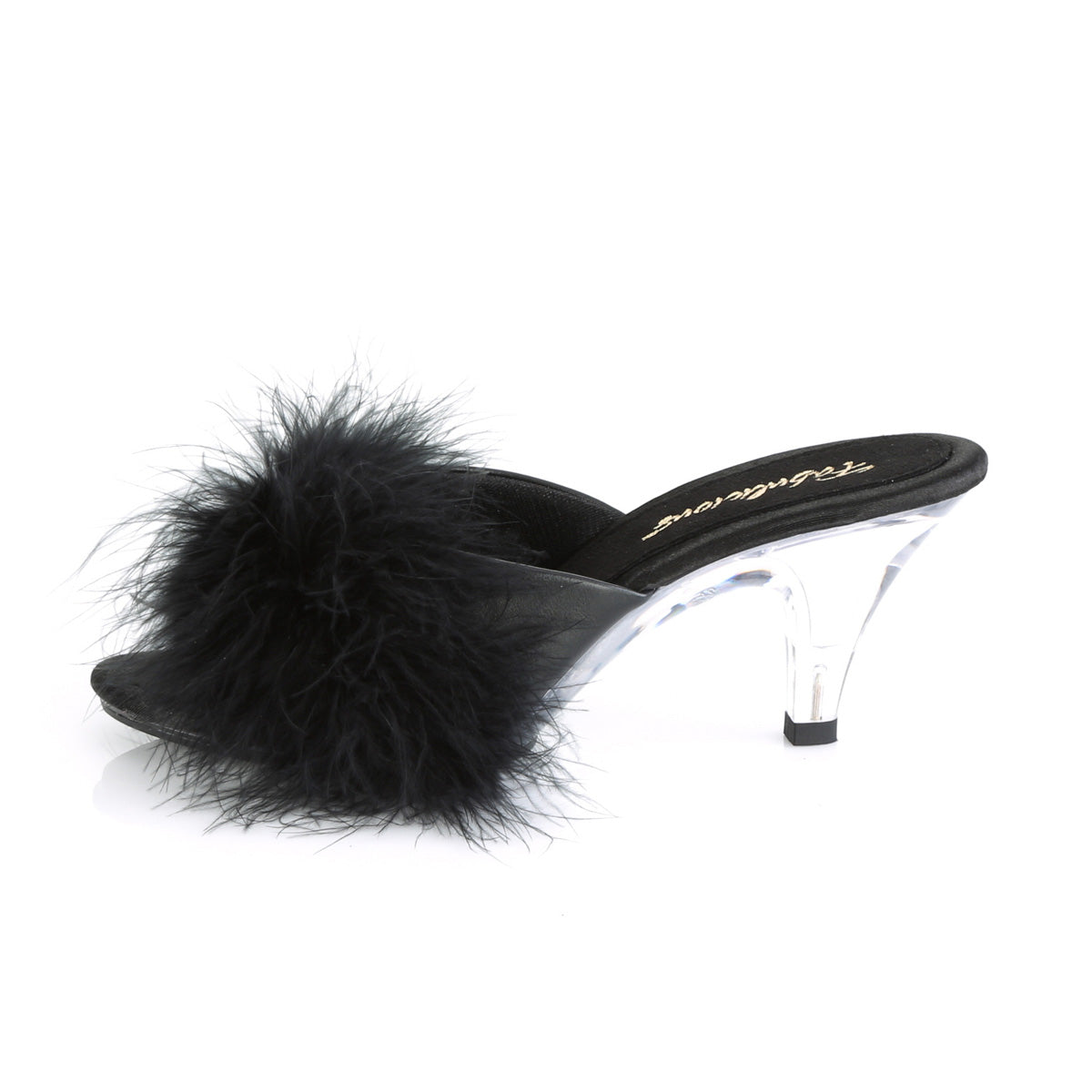 Fabulicious Sandales pour femmes BELLE-301f BLK PU-FUR / CLR